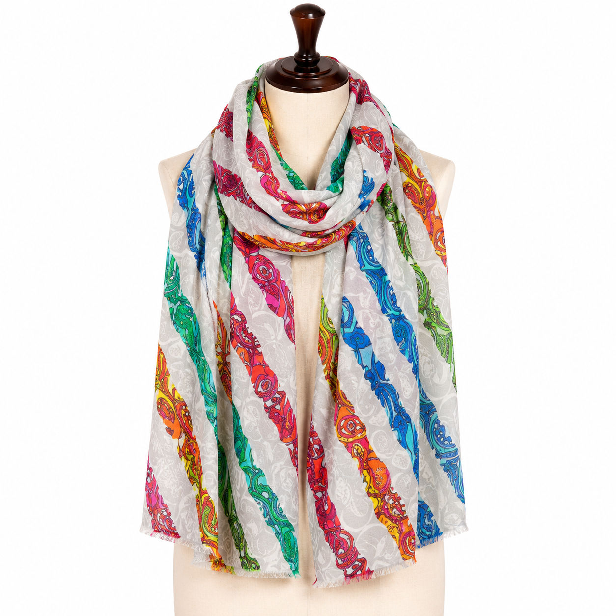 Digital Print Wool Scarf/Shawl 275